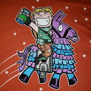 Fortnite orange pinata mens XL tshirt